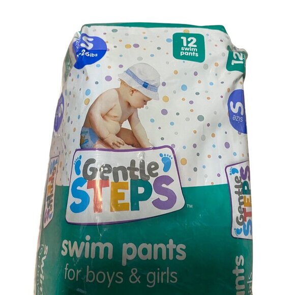 Gentle Steps Swim Pants Diapers For Boys & Girls Size S 16-26 Lbs Small 12 Count - Picture 7 of 9